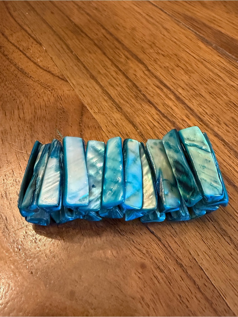 Blue Abalone-Inspired Shell Accent Bracelet